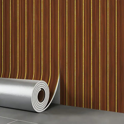 Thick Brown Grid Peel and Stick Wallpaper Faux Plaid Design Waterproof Moisture-Proof for Walls Ceilings Home Decor