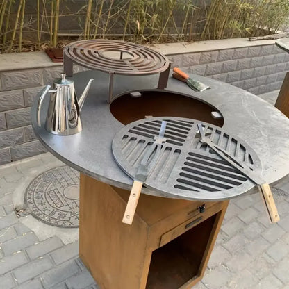Steel 80cm BBQ grill Colton steel brazier fire pit portable
