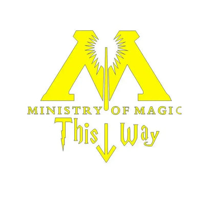 Bathroom Toilet Wall Stickers MINISTRY OF MAGIC THIS WAY Washroom Art Mural Home Decor Waterproof Wallpaper Vinyl Wall Decals