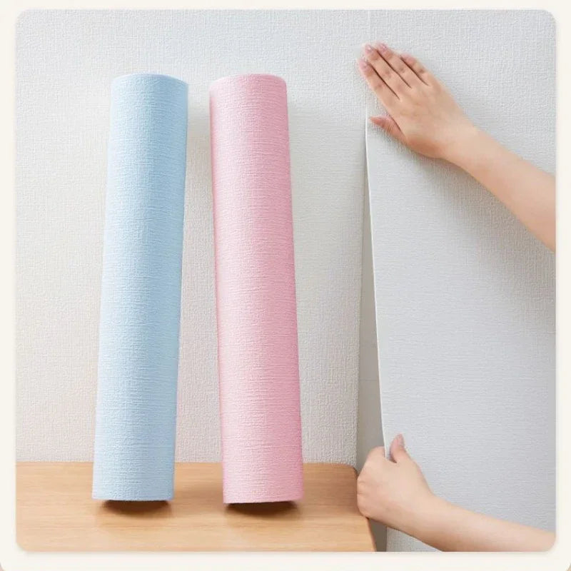 Strong Stickers Wallpaper Self-adhesive Waterproof Moisture-proof Wall Surface New Thick Shading Artifact Kids Room Decoration