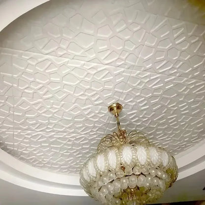 35*35cm 3D Foam Ceiling Waterproof Anti-collision Wall Stickers Peel and Stick Self-adhesive Background Wallpaper Bed Room Decor