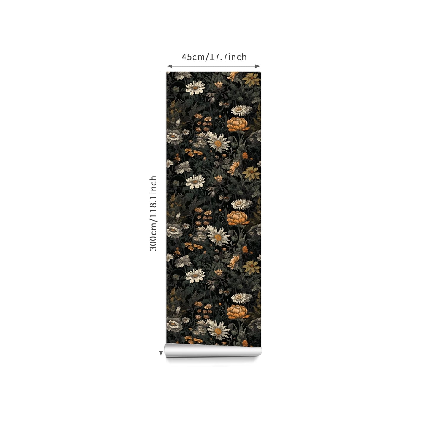 Floral Texture Frosted Wallpaper Bedroom Living Room Wall Decoration Self-Adhesive Wall Stickers Waterproof Moisture-Proof