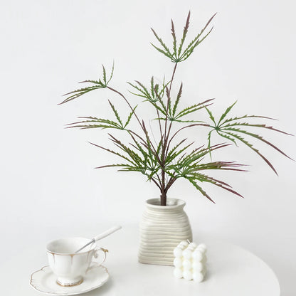 Nearly Natural Peacock Wood with 12 Leaves Artificial Plant for Indoor Outdoor Home Office Table Centerpieces Party Decor