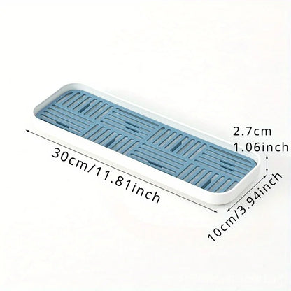 Kitchen Sink Organizer with Drain Tray, Sponge Holder, and Cutlery Drainer - Keep Your Countertop Clean and Tidy!