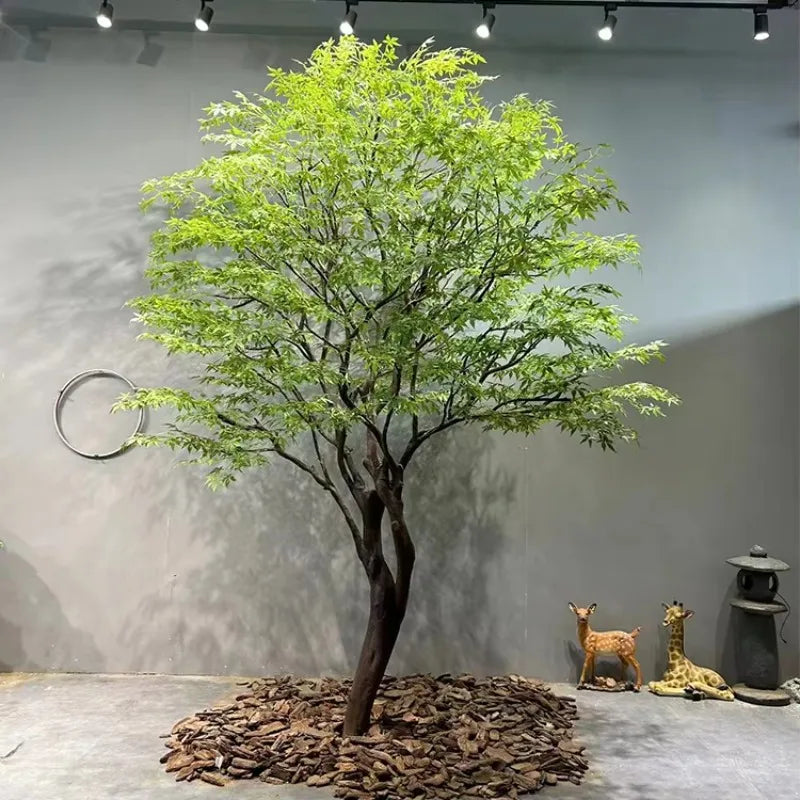 Green Artificial Maple Tree Simulation Plants Japanese Indoor Outdoor