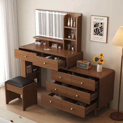 Rustic Natural Dressing Table European Luxury Solid Wood Dressing Table Simple Minimalist Tocador Maquillaje Home Accessories