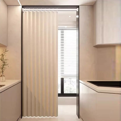 Room Divider Curtain for Balcony and Kitchen, Soft Privacy Partition Panel with Elegant Drape and Modern Home Decor