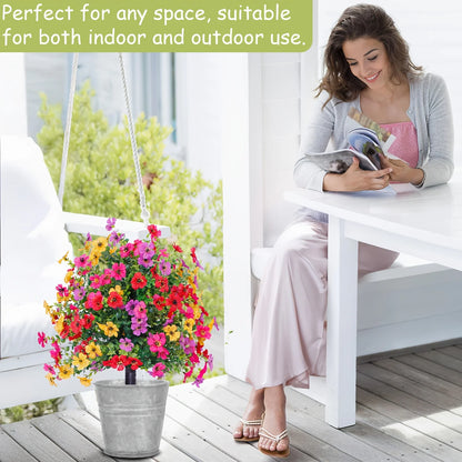 2pcs, Artificial Plant Flowers, Suitable for Outdoor Courtyard Decoration, Indoor Home Decoration, Balcony, Artificial Trees