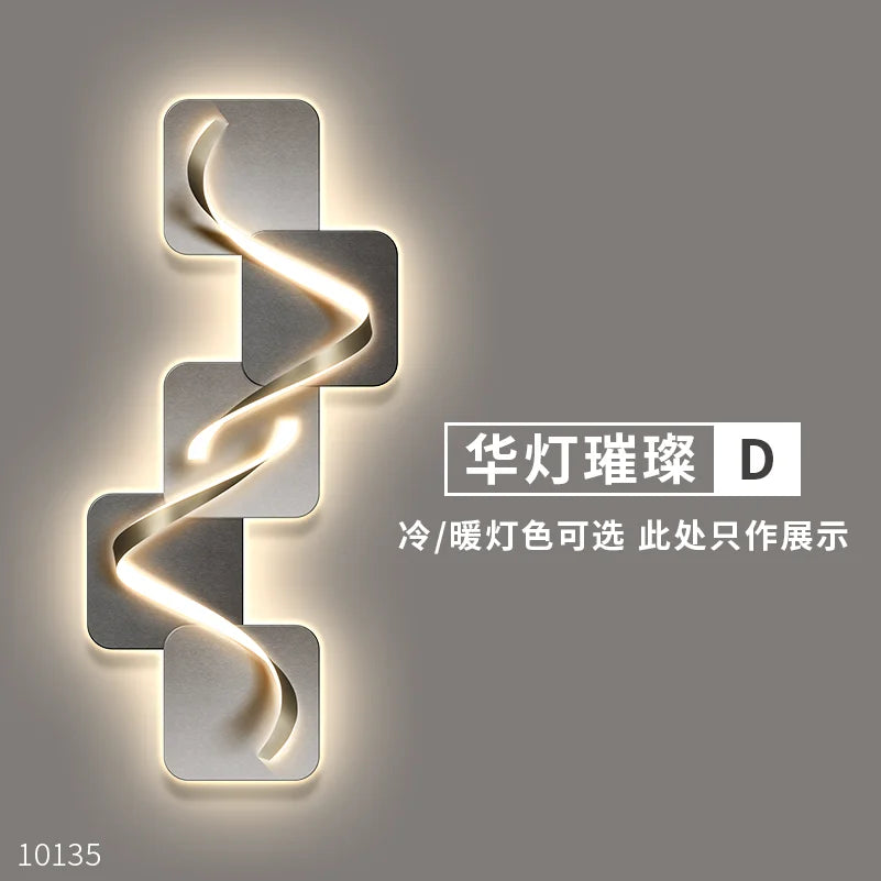 Light luxury entrance hall decoration painting, LED lights, Italian minimalist living room, high-end mural in the corridor