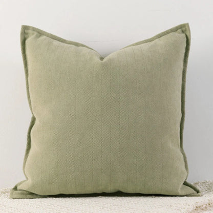 Cozy Solid Chenille Throw Pillow Covers - Nordic Design, 45x45/50x50/60x60/65x65cm, Ideal for Living Room & Bedroom Decor