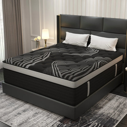 12"14" Gel Memory Foam Hybrid Pocket Spring Mattress Twin Full Queen King Bed Mattress In A Box, Medium Firm Motion Isolation