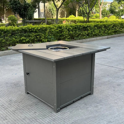 Outdoor HDPE Fire Pit Table Garden Park Fire Pit Use Elegant Outdoor Furniture