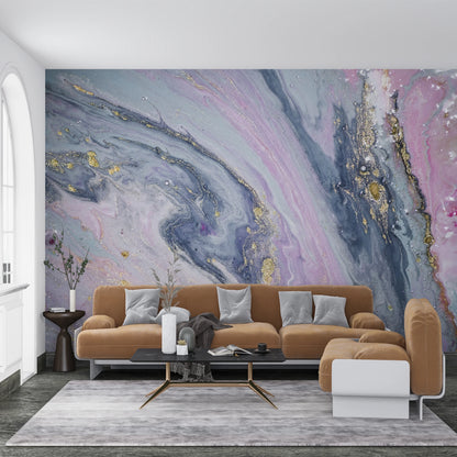 Custom 3D Wallpaper Mural Pink Family Abstract Stone TV Background Wall Decorative Painting