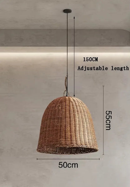 Bamboo Pendant Lamp Wabi Sabi Style Japanese Living Room Retro Lamp Chinese Homestay Bedroom Tea Room Zen Restaurant Lighting