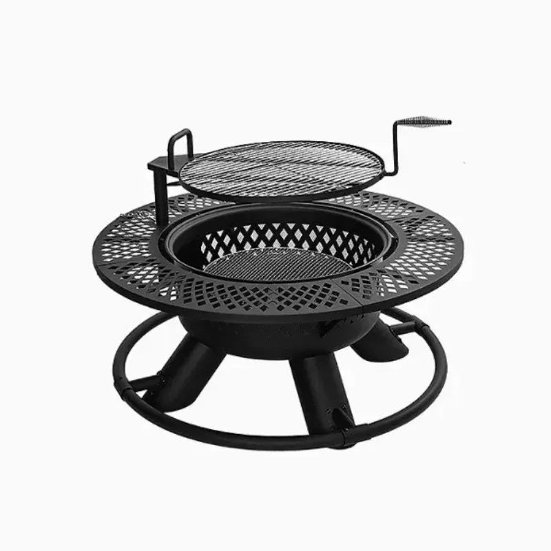 Outdoor BBQ BBQ Grill with Firewood Heating Sturdy Yard Grill Villa Campfire Surround Furnace Charcoal Brazier Fire Pit