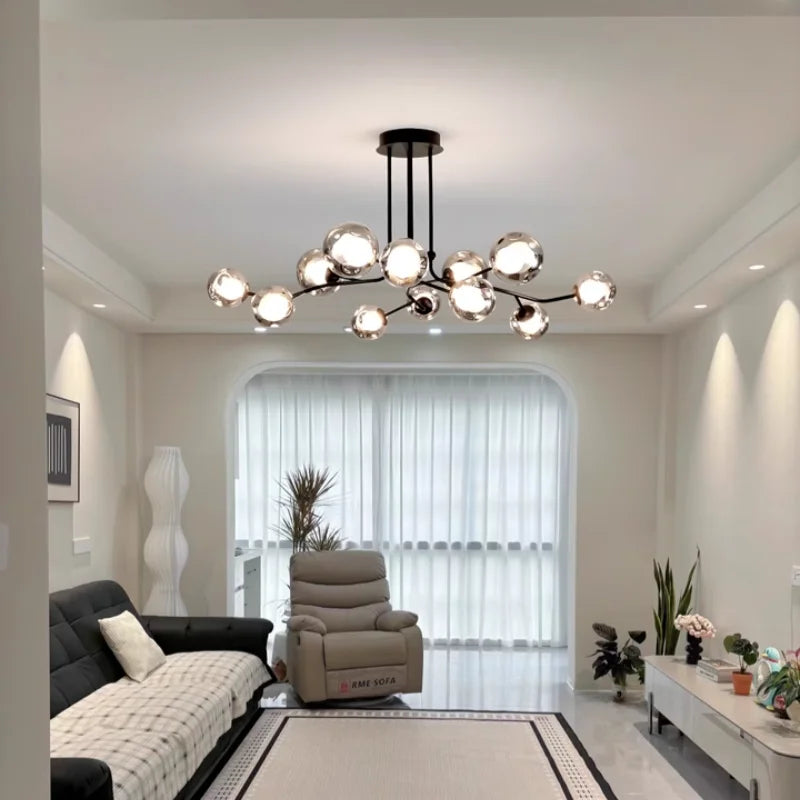 Post-modern Creative Design simple Glass bubble living room chandelier indoor lighting  led  living room indoor Home decoration