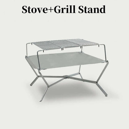 Foldable Fire Pit Grill Bonfire Ultra-light Campfire Wood Burning Stove Portable FIrewood Heater Outdoor BBQ Grill Stand Burner