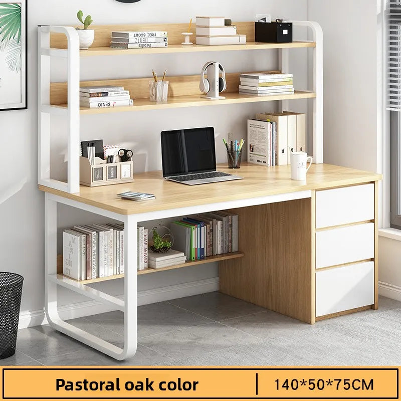 Desk Desktop Computer Desk Simple Home Desk Student Bedroom Bookshelf Integrated Writing Desk