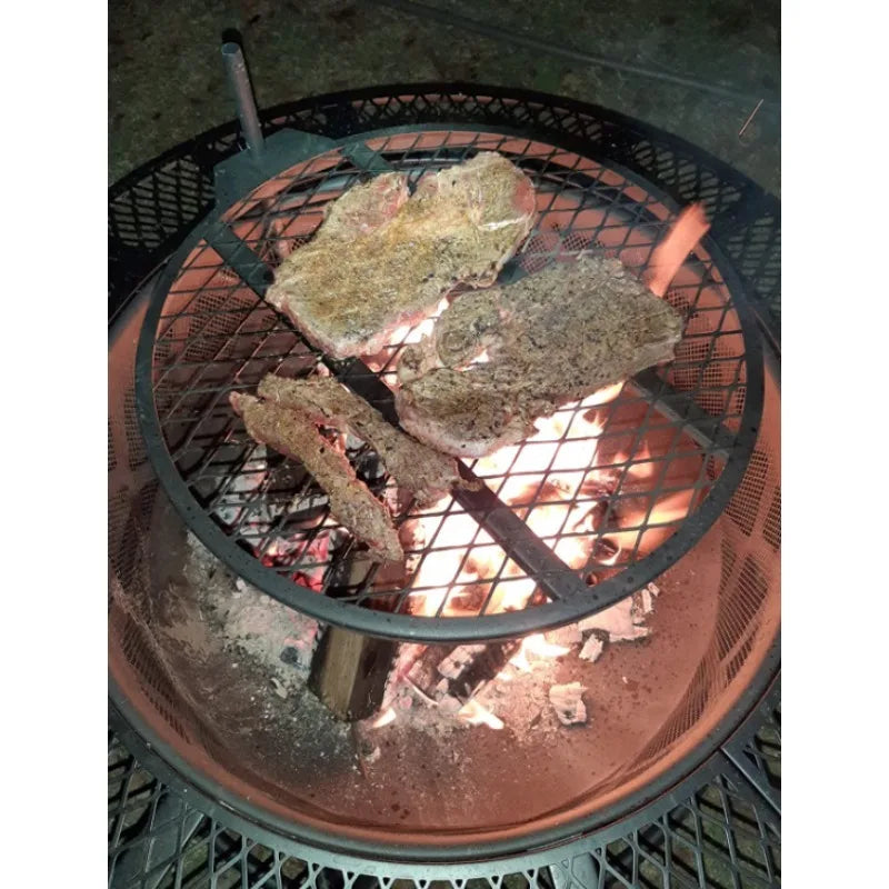 2026 Spark Screen Wood Burning Pits Round Fire Pit Outdoor Portable Firepit For Outside Patio Campfire Bonfire Grill
