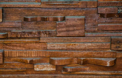 Custom wall paper 3D mural dark retro nostalgic wood stripe background wall photo living room bedroom TV background wallpaper