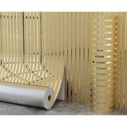 40cm*3m Self-Adhesive Wallpaper Roll Modern Brick Pattern Metallic Look for TV Wall Art Decor Easy Install Removable for Home