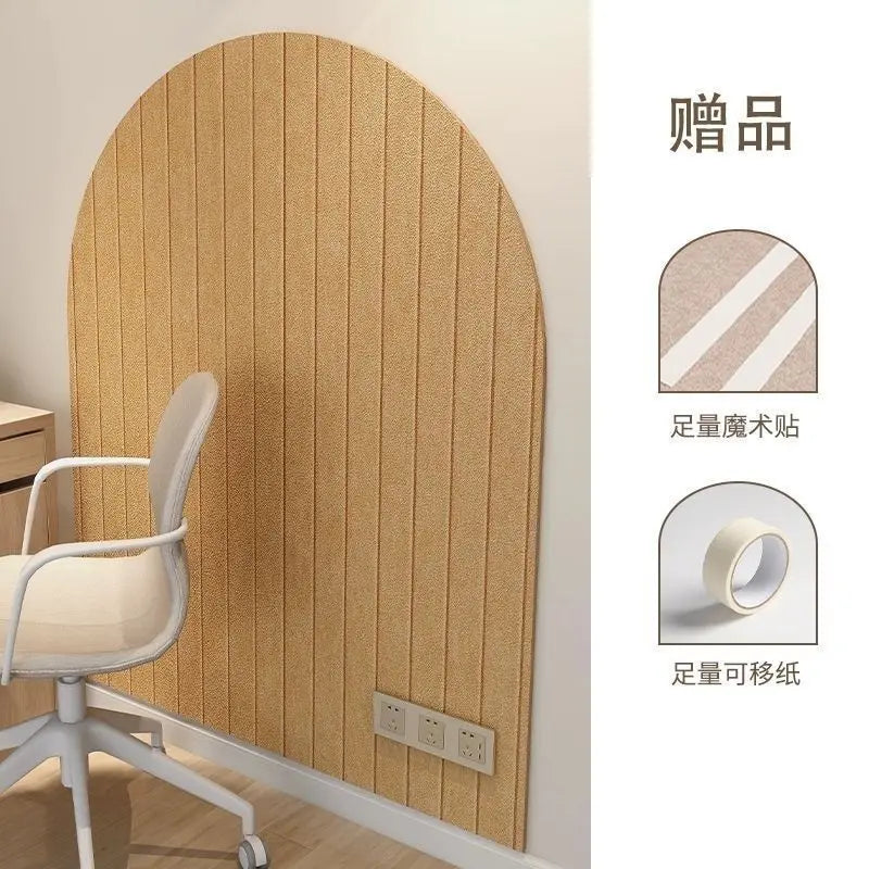 Felt Board Wall Stickers Thick Anti-collision Protect Wallpaper Decor Photo Message Background Arched Bridge Shape Bedroom Art