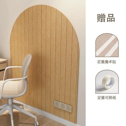 Felt Board Wall Stickers Thick Anti-collision Protect Wallpaper Decor Photo Message Background Arched Bridge Shape Bedroom Art