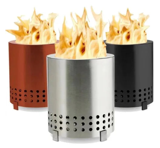 Portable Bonfire Stainless Steel Burner Heater Mini Fire Wood Stove Furnace Outdoor Camping BBQ Smokeless Fire Pit Brazier