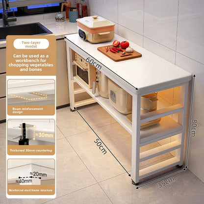 Kitchen Storage Shelf Metal Frame Organizer Stand for Microwave Oven Pantry Furniture for Home Dining Room Restaurant