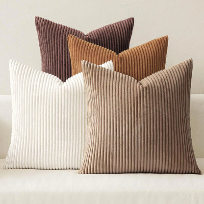 4pcs Boho Farmhouse Throw Pillow Covers Mordern Nordic Cushion Covers Soft Corduroy(pillowcases without inserts)