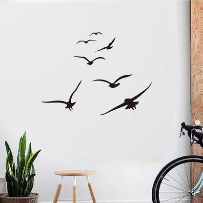 Seagull Black Shadow Wall Stickers Wallpaper Self-adhesive Waterproof For Living Room Bedroom Tv Decor Home Decorations
