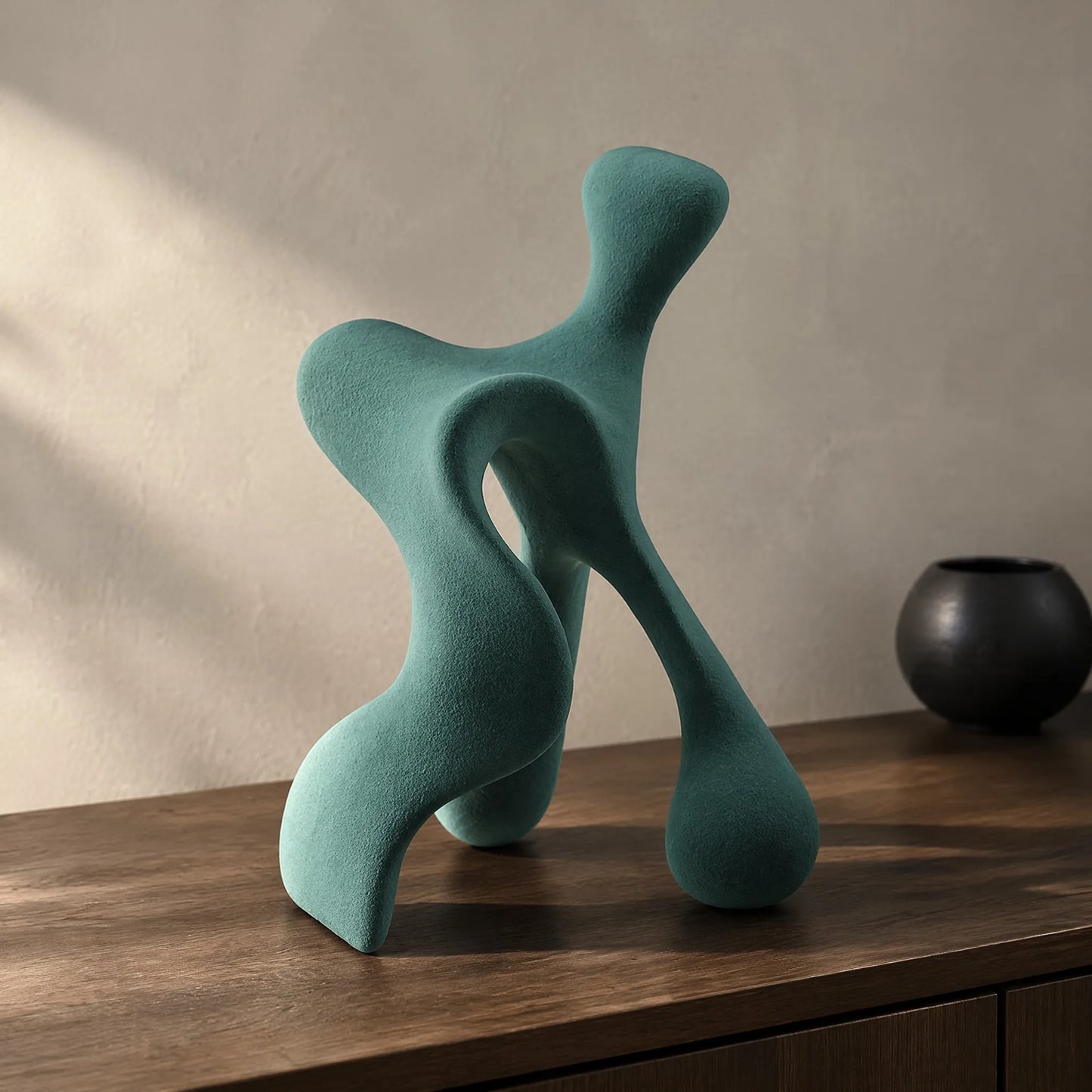 Abstract Flowing Form Resin Figurine Modern Minimalist Living Room Home Accent Decor