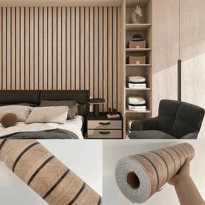 Foam Grille Wallpapers Wall Stickers Bedroom Background Walls Renovation Thicke Wood Grain Peel and Stick Wall Paper Home Decor