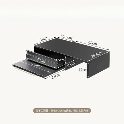 Kitchen Pull-out Tray Microwave Oven Rack Drawer Board Countertop Storage Organizer For Home Appliance Space Saving