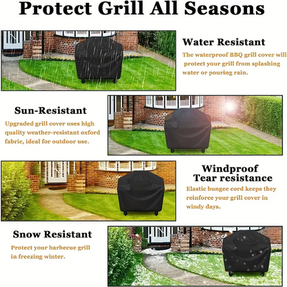 BBQ Grill Barbeque Cover  Anti-Dust Waterproof Weber Heavy Duty Charbroil BBQ Cover Outdoor Rain Protective Barbecue Cover