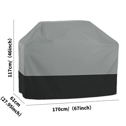 210T Oxford Cloth Outdoor BBQ Cover Waterproof Oven Cover  Garden Protective Cover UV Resistant Heavy Duty Carbon Grill Cover