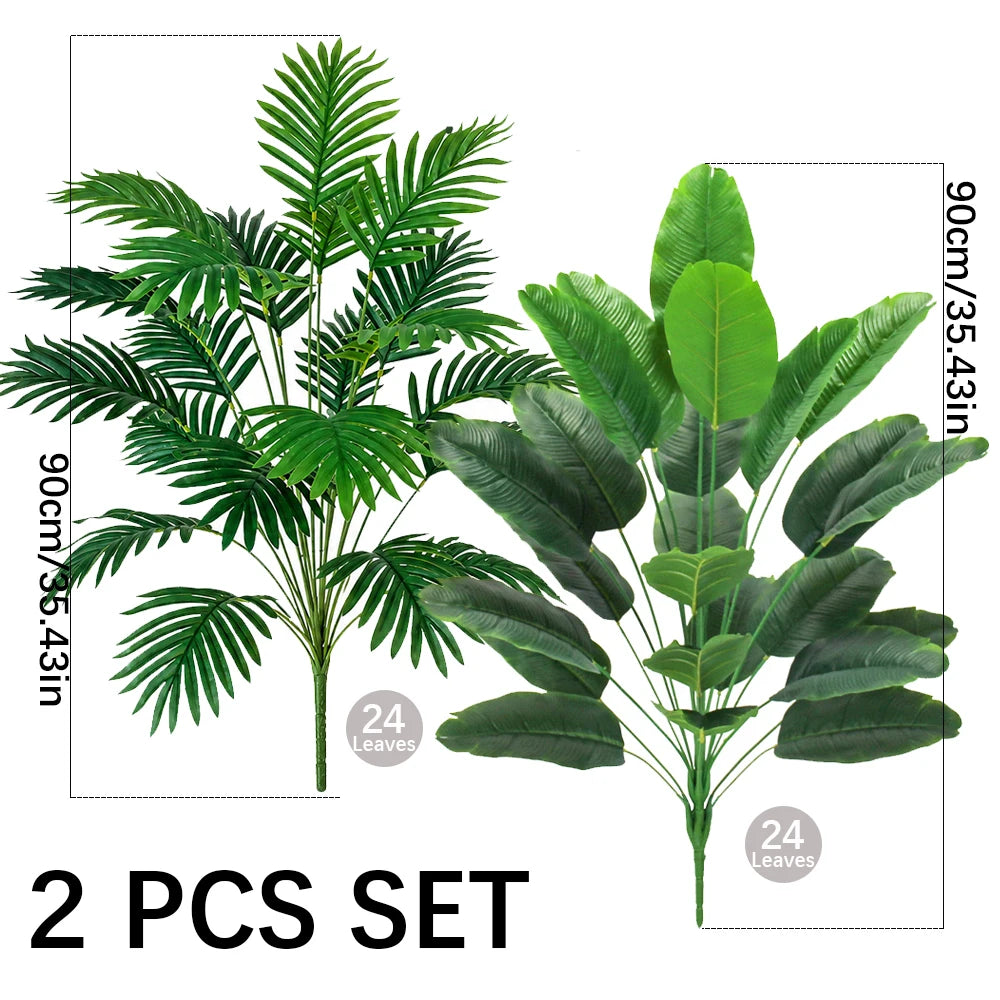 24 Leaves Areca Palm Artificial Plants Trees in Pot Plastic Green Fake Plant Tree Bonsai for Room Home Indoor Outdoor Decoration