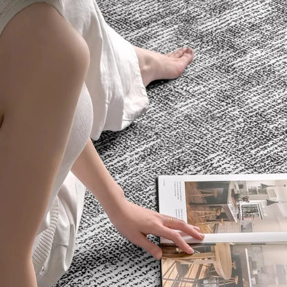 Modern Scandi Area Rug, Spill-Proof Easy Clean Carpet for Living Room and Bedroom, Plush Sofa Mat with Non-Slip Backing