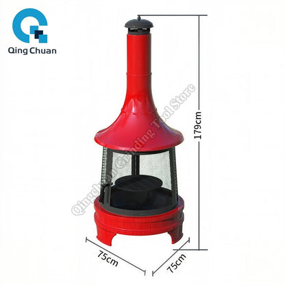 Firewood Stove Fire Pit Grill Charcoal Craftsman Vintage Barbecue Grill Villa Garden Brazier Outdoor Garden Heating Fire Pit