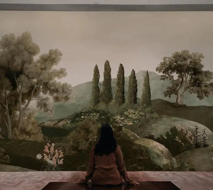 Custom Forest elk animals Wallpaper TV Background Modern landscape Mural for Living Room Painting Home decoration wall stickers