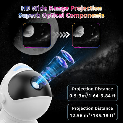 Star Projector Space Dog Projector Night Light 13 High-Definition Galaxy Discs Bedroom Decor Space Projector Birthday Gift