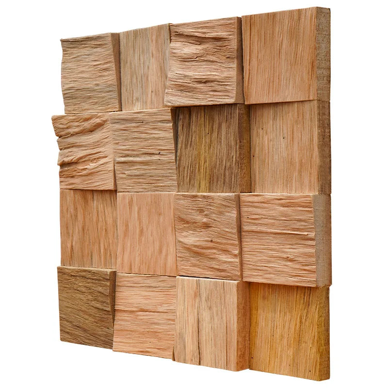 Wallpapers Home Decor Partition Old Boat Wood Mosaic Wall Art Eco-Friendly Weathered Finish TV Background Wall Hotel Bar Feature