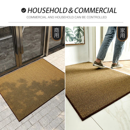 Front Door Mat Indoor And Outdoor Doormat Waterproof Anti-Slip Floor Mat Imitation Coconut Rug Household And Commercial Carpet