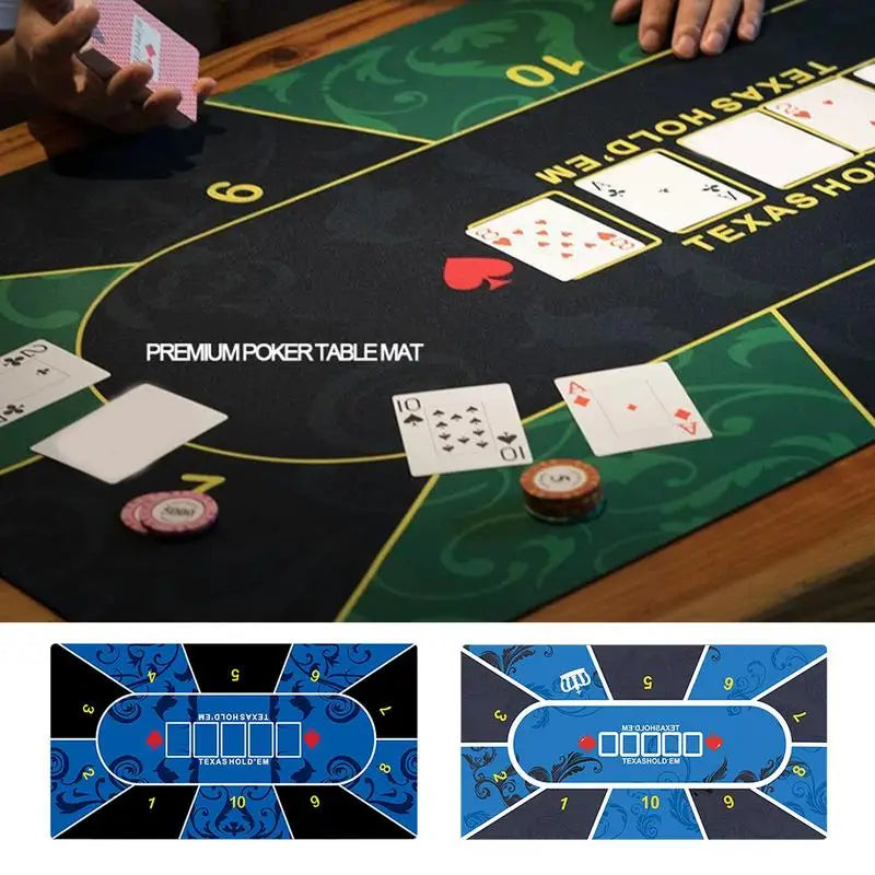 Poker Table Mat Poker Game Tablecloth Rubber Layout Mat Tabletop Holdem Mat For Home Entertainment Board Game Rooms Friend