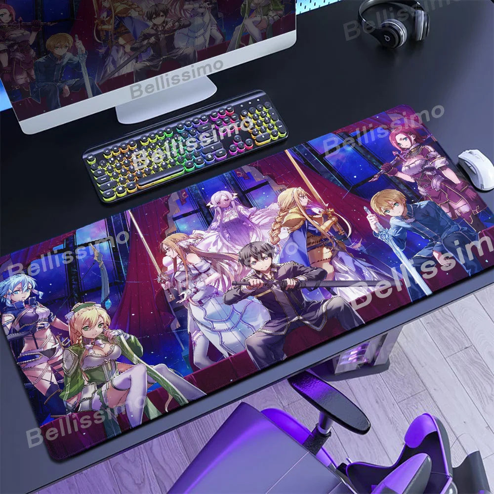 Anime Many Exquisite Wallpaper Sword Art Online SAO Mouse Pad Pretty Asuna Mousepad Non-slip Wear-resistant Game Large Desk Mats