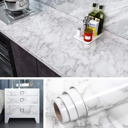 6M Plain Gloss Pearl Film Wallpaper PVC Waterproof Self Adhesive Wallpaper DIY For Wardrobe Kitchen Furniture Room Renovation