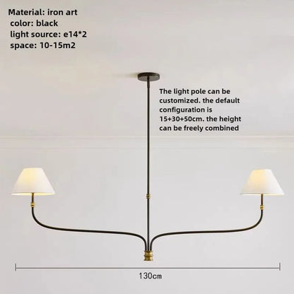 Rustic chandeliers Elegant and Warm black amd gold lights for Living Room Dining Table Lights Indoor Lighting Lusters Fixture