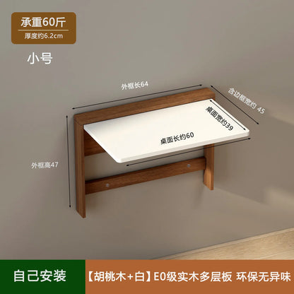 Multifunctional Wall Mounted Folding Dining Table Hidden Desk for Small Space Ultra Thin Storage Unit Study Computer Desk