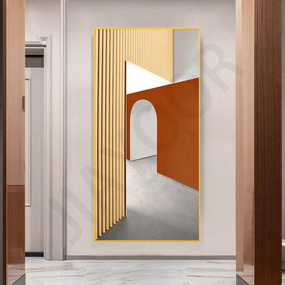 2024 New Living Room Decoration Painting, Dining Room Bedhead Hanging Mural Painting With Lights And Luxurious Lighting