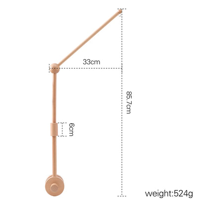 Baby Rattle Toy 0-12 Months Toys Wooden Mobile Bed Bell Floor Stand Bracket Newborn Bed Bell Hanging Holder Bracket Infant Crib